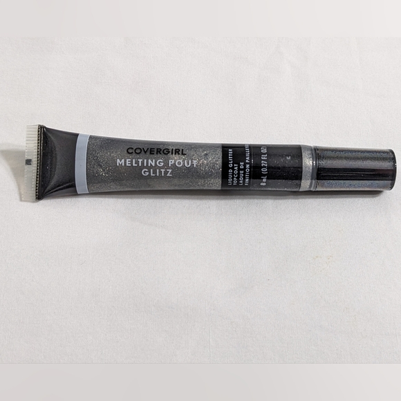 Covergirl Melting Pout Glitz Liquid Lipstick Glitter Topcoat,405 Double Platinum - Picture 3 of 4